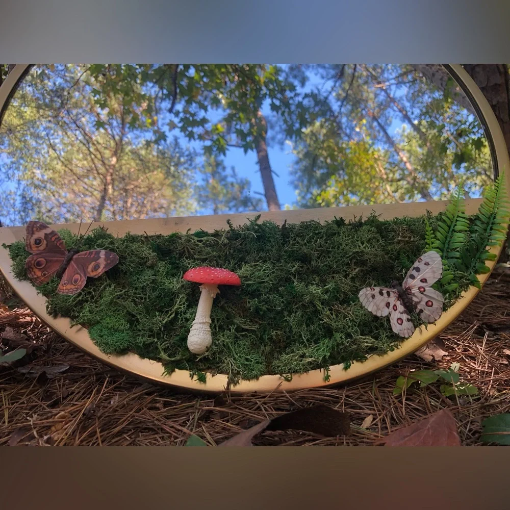 Fairy Moss Mushroom Mirror